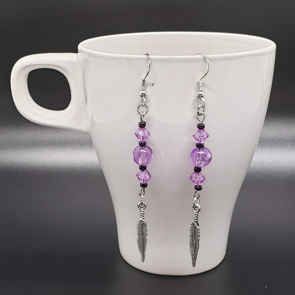 Sterling Silver Feather Earrings